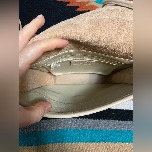 (NWOT)Hunt Club cream all leather crossbody - Picture 8 of 10